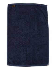 Q-Tees T300 Deluxe Hemmed Hand Towel – Navy (back)