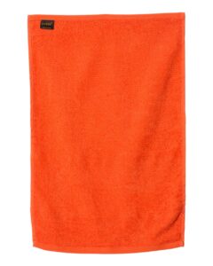 Q-Tees T300 Deluxe Hemmed Hand Towel – Orange (back)