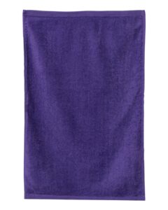 Q-Tees T300 Deluxe Hemmed Hand Towel – Purple (side)