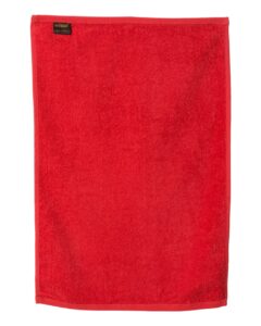 Q-Tees T300 Deluxe Hemmed Hand Towel – Red (back)