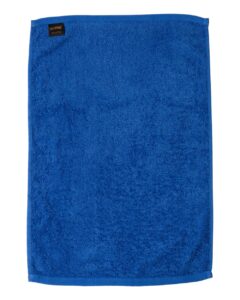 Q-Tees T300 Deluxe Hemmed Hand Towel – Royal (back)