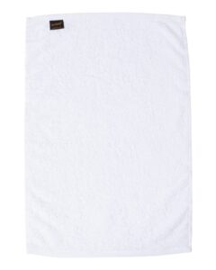 Q-Tees T300 Deluxe Hemmed Hand Towel – White (back)