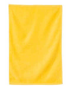 Q-Tees T300 Deluxe Hemmed Hand Towel – Yellow (side)