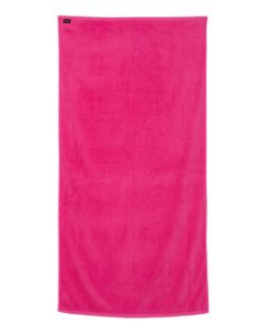Q-Tees QV3060 Velour Beach Towel – Hot Pink (back)