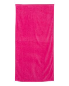Q-Tees QV3060 Velour Beach Towel – Hot Pink