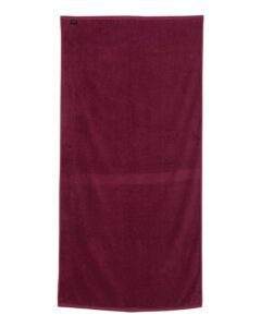 Q-Tees QV3060 Velour Beach Towel – Maroon (back)