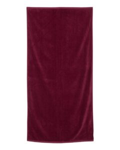 Q-Tees QV3060 Velour Beach Towel – Maroon