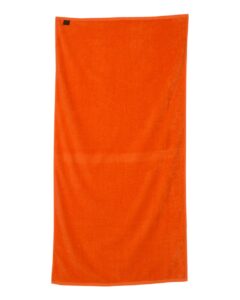 Q-Tees QV3060 Velour Beach Towel – Orange (back)