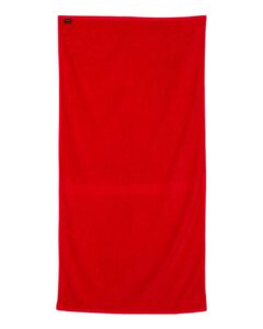 Q-Tees QV3060 Velour Beach Towel – Red (back)