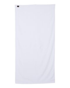 Q-Tees QV3060 Velour Beach Towel – White (back)