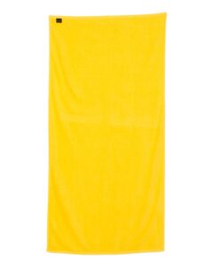 Q-Tees QV3060 Velour Beach Towel – Yellow (back)