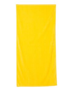 Q-Tees QV3060 Velour Beach Towel – Yellow