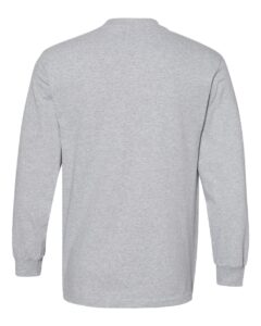 American Apparel 1304 Unisex Heavyweight Cotton Long Sleeve Tee – Heather Grey (back)