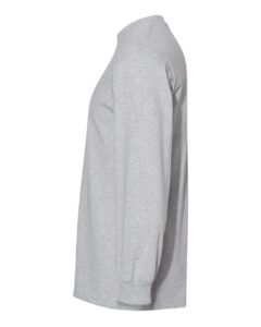 American Apparel 1304 Unisex Heavyweight Cotton Long Sleeve Tee – Heather Grey (side)