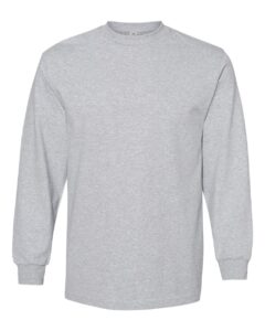 American Apparel 1304 Unisex Heavyweight Cotton Long Sleeve Tee – Heather Grey