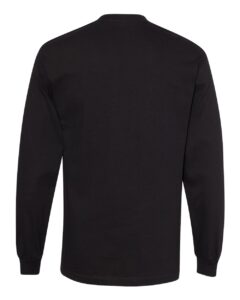 American Apparel 1304 Unisex Heavyweight Cotton Long Sleeve Tee – Black (back)