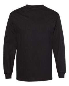 American Apparel 1304 Unisex Heavyweight Cotton Long Sleeve Tee – Black