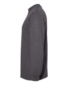 American Apparel 1304 Unisex Heavyweight Cotton Long Sleeve Tee – Heather Charcoal (side)