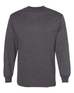 American Apparel 1304 Unisex Heavyweight Cotton Long Sleeve Tee – Heather Charcoal