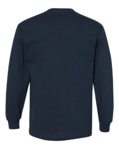 American Apparel 1304 Unisex Heavyweight Cotton Long Sleeve Tee – True Navy (back)