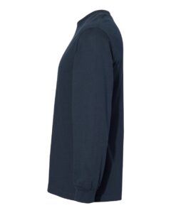 American Apparel 1304 Unisex Heavyweight Cotton Long Sleeve Tee – True Navy (side)