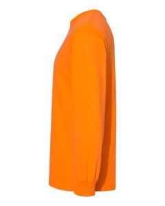 American Apparel 1304 Unisex Heavyweight Cotton Long Sleeve Tee – Orange (side)