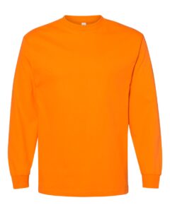 American Apparel 1304 Unisex Heavyweight Cotton Long Sleeve Tee – Orange