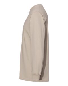 American Apparel 1304 Unisex Heavyweight Cotton Long Sleeve Tee – Sand (side)