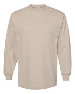 American Apparel 1304 Unisex Heavyweight Cotton Long Sleeve Tee – Sand