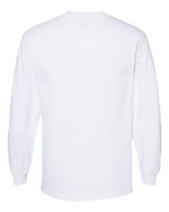 American Apparel 1304 Unisex Heavyweight Cotton Long Sleeve Tee – White (back)