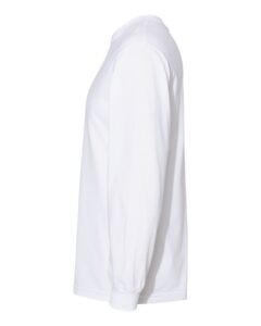 American Apparel 1304 Unisex Heavyweight Cotton Long Sleeve Tee – White (side)