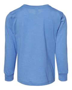 BELLA + CANVAS 3501T Toddler Jersey Long Sleeve Tee – Heather Columbia Blue (back)