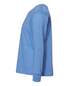 BELLA + CANVAS 3501T Toddler Jersey Long Sleeve Tee – Heather Columbia Blue (side)