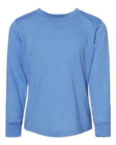 BELLA + CANVAS 3501T Toddler Jersey Long Sleeve Tee – Heather Columbia Blue
