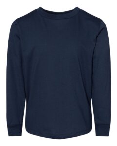 BELLA + CANVAS 3501T Toddler Jersey Long Sleeve Tee – Navy