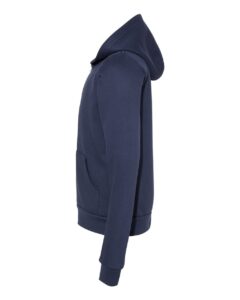BELLA + CANVAS 3739Y Youth Sponge Fleece Full-Zip Hoodie Sweatshirt – Navy (side)