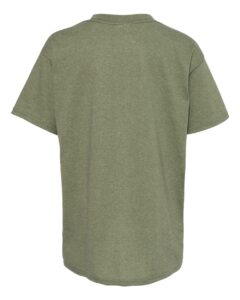 Hanes 5370 Youth EcoSmart® T-Shirt – Heather Green (back)