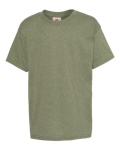 Hanes 5370 Youth EcoSmart® T-Shirt – Heather Green