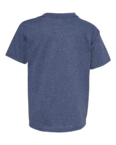 Hanes 5370 Youth EcoSmart® T-Shirt – Heather Navy (back)