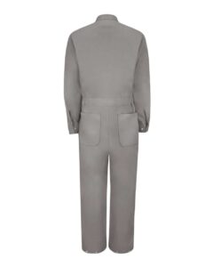 Red Kap CC18EXT Men’s Extended Sizes Zip-Front Cotton Coverall – Grey (back)