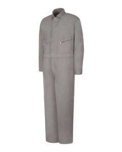 Red Kap CC18EXT Men’s Extended Sizes Zip-Front Cotton Coverall – Grey