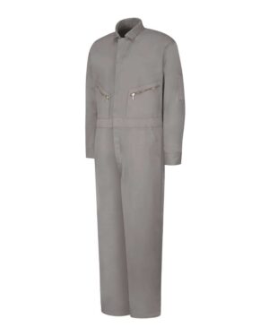 Red Kap CC18EXT Men’s Extended Sizes Zip-Front Cotton Coverall – Grey