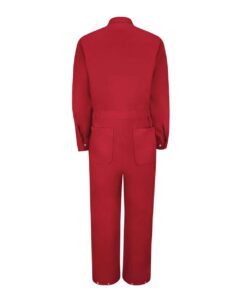 Red Kap CC18EXT Men’s Extended Sizes Zip-Front Cotton Coverall – Red (back)