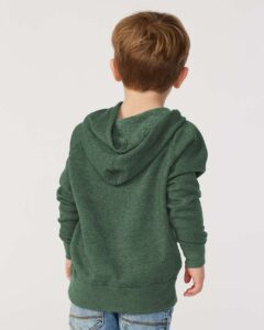 Independent Trading Co. PRM10TSB Toddler Special Blend Hooded Raglan Sweatshirt – Moss (on model back)