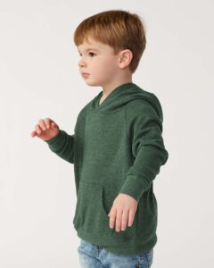 Independent Trading Co. PRM10TSB Toddler Special Blend Hooded Raglan Sweatshirt – Moss (on model side)