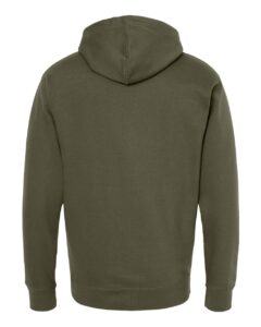 Independent Trading Co. SS4500Z Unisex Midweight Full-Zip Hooded Sweatshirt – Army (back)