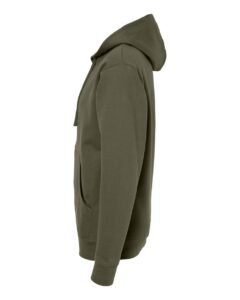 Independent Trading Co. SS4500Z Unisex Midweight Full-Zip Hooded Sweatshirt – Army (side)