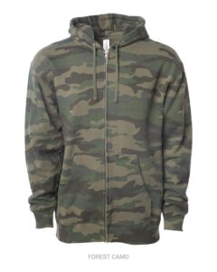 Independent Trading Co. SS4500Z Unisex Midweight Full-Zip Hooded Sweatshirt – Forest Camo