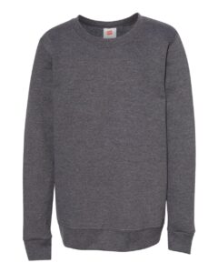 Hanes P360 Youth EcoSmart® Crewneck Sweatshirt – Charcoal Heather