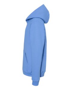 Hanes P473 Youth EcoSmart® Hooded Sweatshirt – Carolina Blue (side)